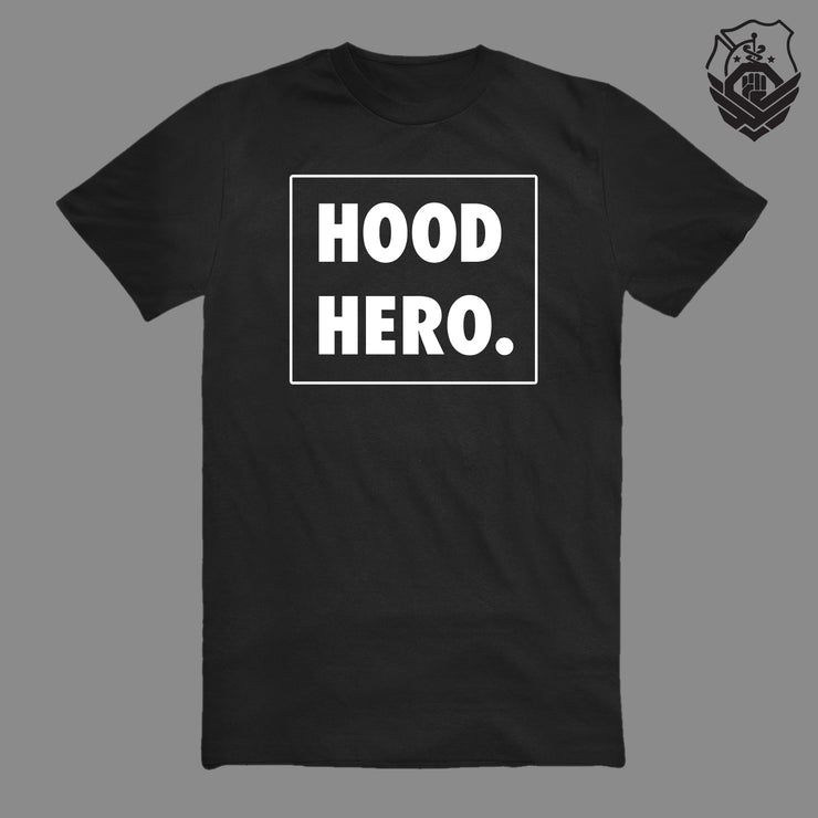 Hood Hero. Box T-Shirt (Black)