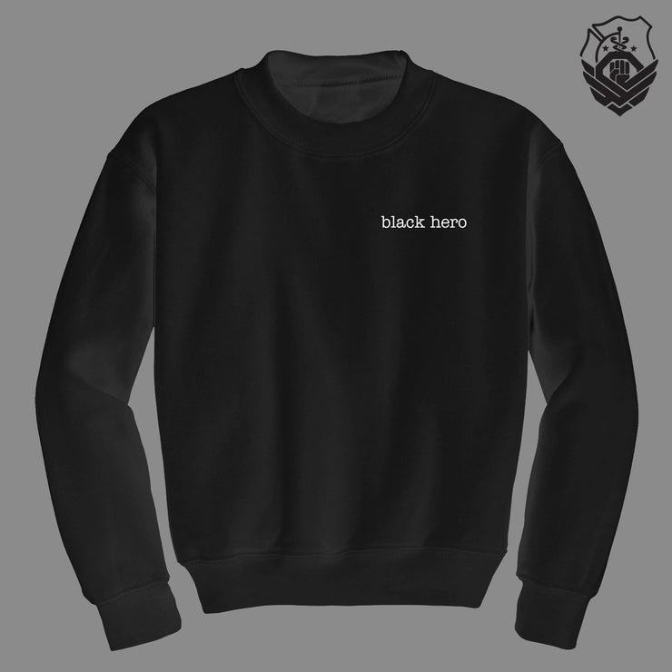 Black Hero Crew Neck Sweatshirt